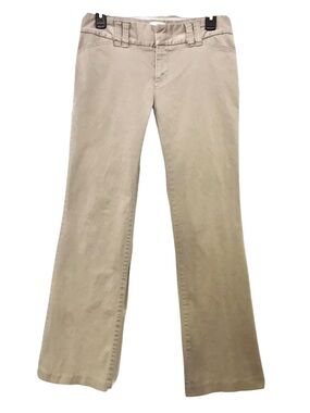 Old Navy Brand Womens Size 4 Low Waist Stretch Khakis Straight Leg Slash Pockets